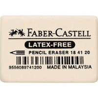Faber-Castell Radierer 184120 Kautschuk wei&szlig;