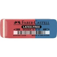 Faber-Castell Radierer 187040 18x8x54mm Kautschuk rot/blau