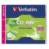 Verbatim CD-RW 43148 8-12x 700MB 80Min. Jewelcase 10...