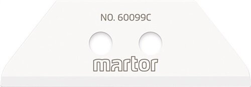 Keramikklinge Nr.60099C L55,3xB19xS0,65mm m.Lochung 2 St./Karte MARTOR