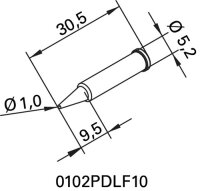 L&ouml;tspitze Ser.102 bleistiftspitz B.1mm 0102 PDLF10/SB ERSA